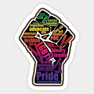 Pride Riot Fist - Rainbow Sticker